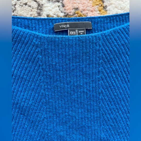 Vince Ribbed Boat Neck Sweater 100% Cashmere - Picture 3 of 12